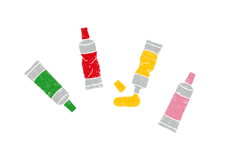 絵の具のイラスト