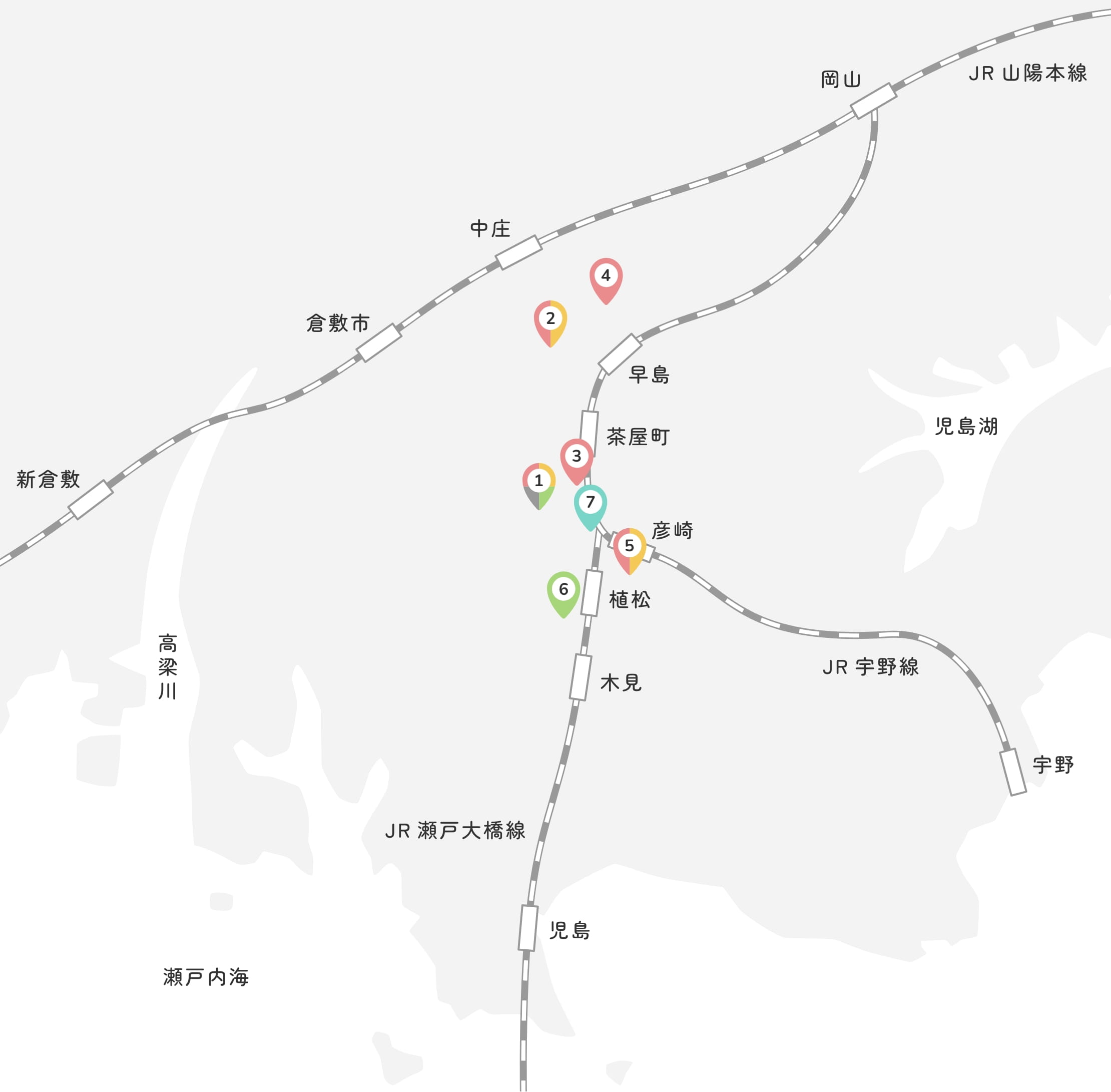 中野社会福祉協会 運営施設エリアマップ